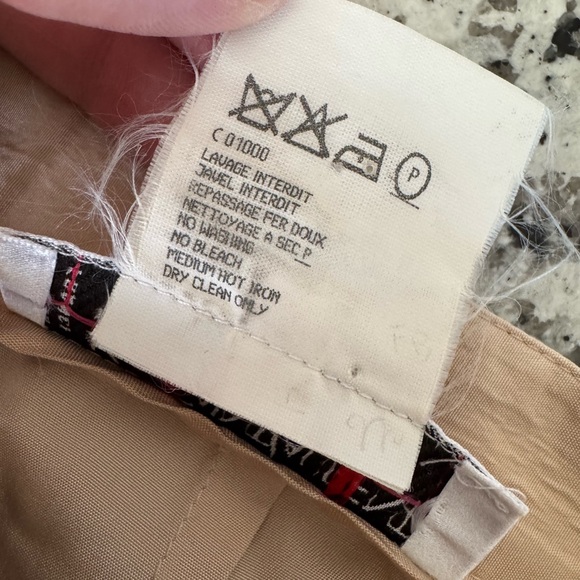 Yves Saint Laurent Ivory Silk Wide Leg Slacks Size 38 VTG (Fits ~26x27.5) - Picture 9 of 14